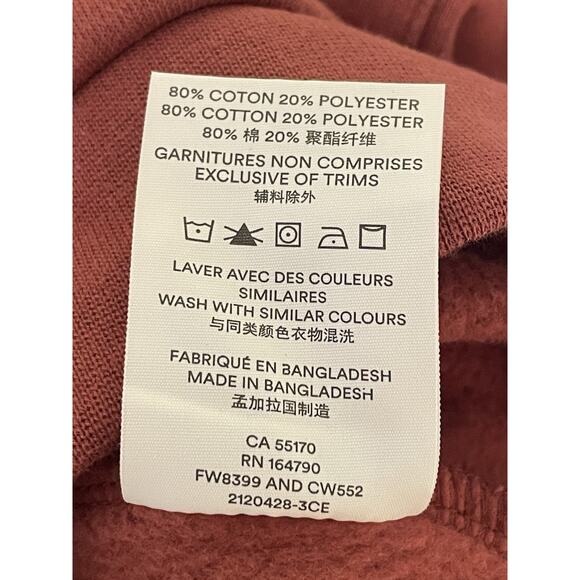 Frank & Oak Women’s Mock Neck Sweatshirt S Rust Brown Minimalist Cozy Fall - Picture 6 of 6